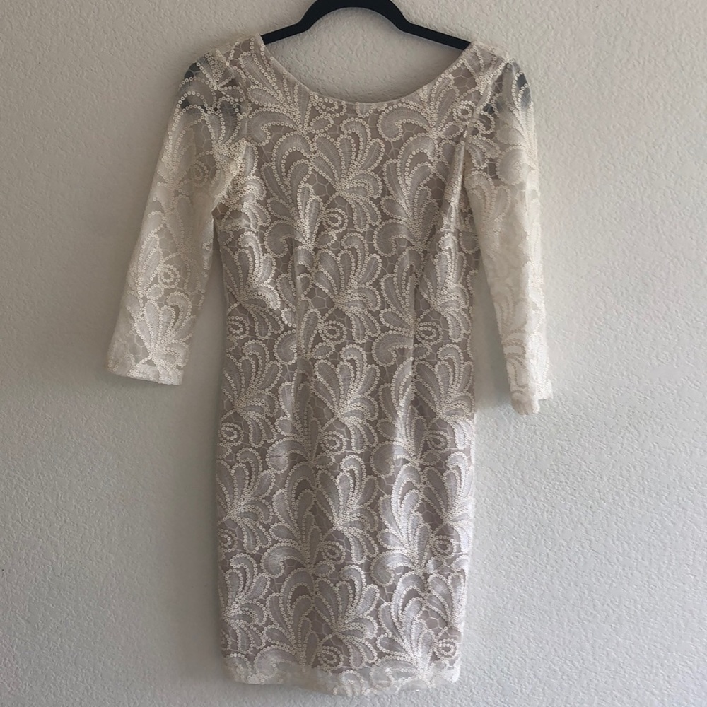 White beaded dress
